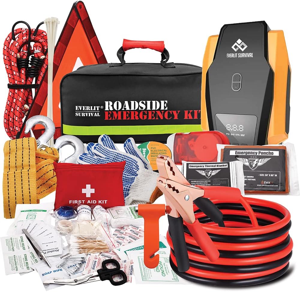 Everlit Survival Car Emergency Kit, Roadside
